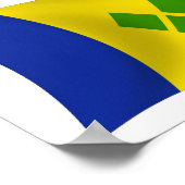 Saint Vincent Grenadines Flag Poster drucken (Ecke)
