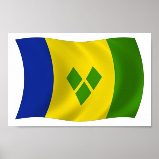 Saint Vincent Grenadines Flag Poster drucken (Vorne)