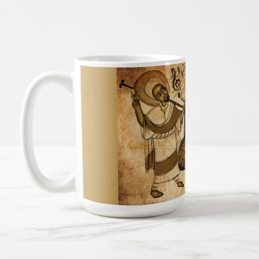 Saint Yared & The Ethiopian Music Instrument Kaffeetasse (Links)