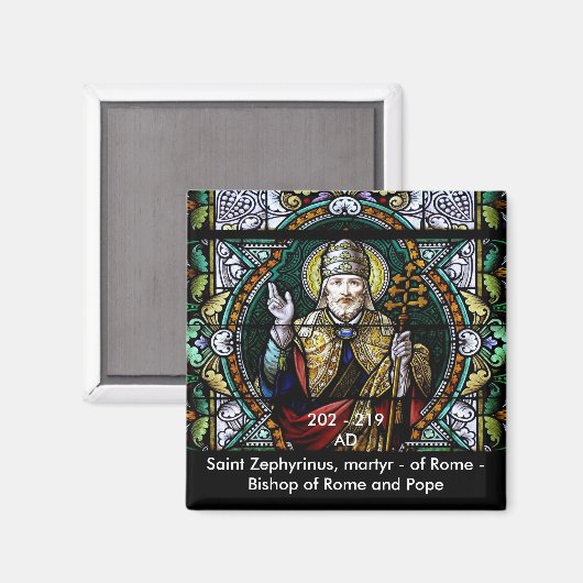 Saint Zephyrinus, Martyr und Papst - Magnet (Vorderseite/Rückseite)