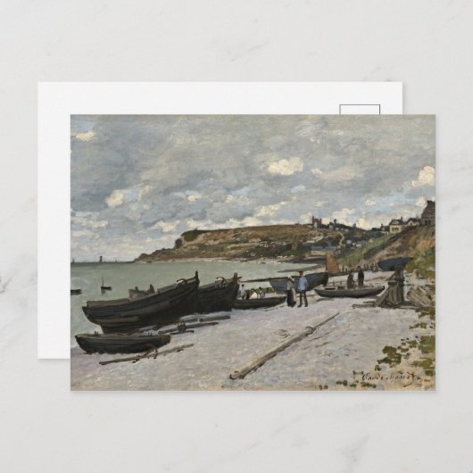 Sainte-Adresse by Monet - Bewölkte See Postkarte (Vorne/Hinten)