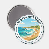 Sainte-Barbe-Strand Frankreich Magnet (Vorderseite/Rückseite)
