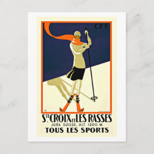 Sainte Croix Les Rasses Ski-Trail Postkarte