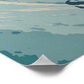 Sainte Foy Tarentaise Skigebiet Reiseplakat Poster (Ecke)