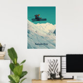 Sainte Foy Tarentaise Skigebiet Reiseplakat Poster (Heimbüro)