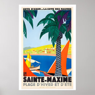 Sainte-Maxime Französische Riviera Frankreich Vint Poster