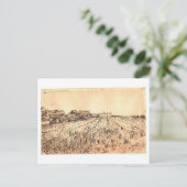 Saintes-Maries mit Friedhof, Van Gogh Fine Art Postkarte (Stehend Vorderseite)