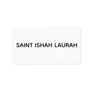 #SAINTISHAHLAURAH ADRESSAUFKLEBER