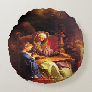 Saints Anne und Joachim, Eltern von Mary Rundes Kissen