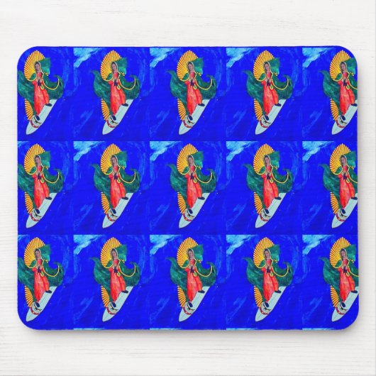 Saints auf blauem Mousepad surfen (Vorne)