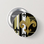 Saints Black and Gold Lilie Button (Vorne & Hinten)