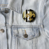 Saints Black and Gold Lilie Button (Beispiel)