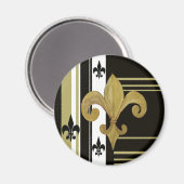 Saints Black and Gold Lilie Magnet (Vorderseite/Rückseite)