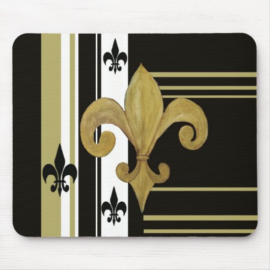 Saints Black and Gold Lilie Mousepad (Vorne)