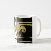 Saints Black and Gold Lilie Tasse (VorderseiteRechts)