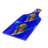 Saints blauer Wellenschneider Schneidebrett (Ecke)