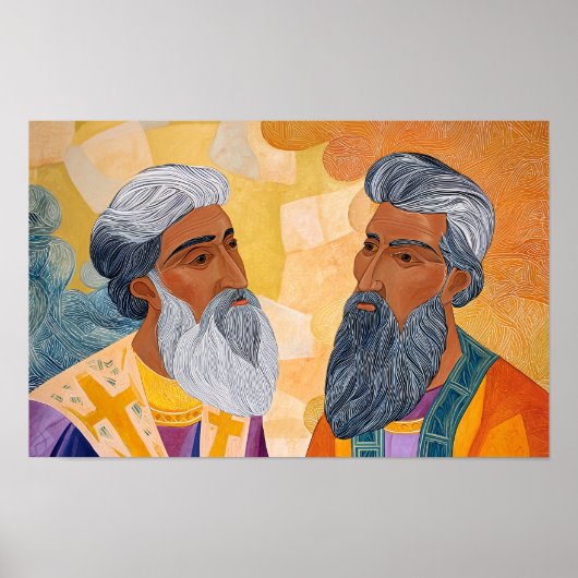 Saints Gregory and Basil: Friends in Faith Poster (Vorne)
