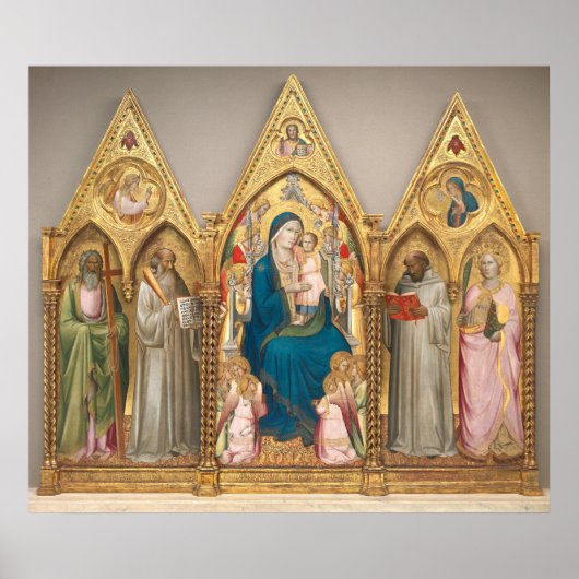 Saints Triptych - Agnolo Gaddi Kunstgewerbe Poster (Vorne)