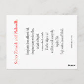 Saints Zinaida and Philonilla Prayer Card Postkarte (Rückseite)