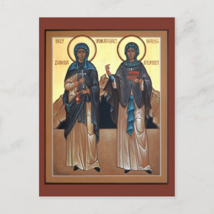 Saints Zinaida and Philonilla Prayer Card Postkarte
