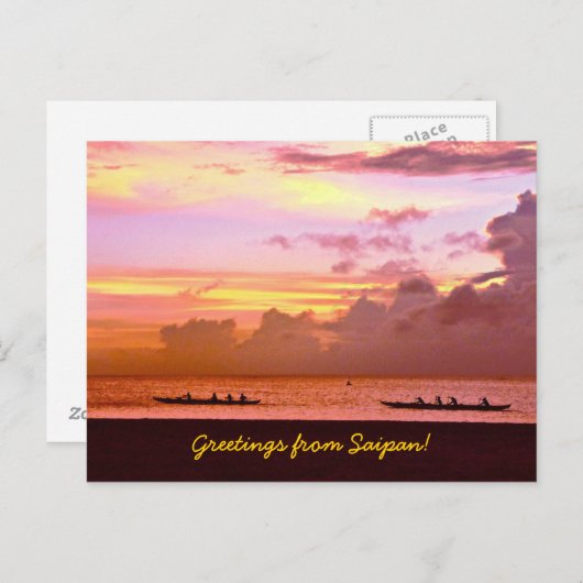Saipan Postkarte (Vorne/Hinten)