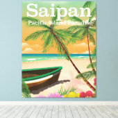 Saipan Vintages Reiseplakat Leinwanddruck (Insitu (Holzboden))