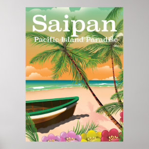 Saipan Vintages Reiseplakat Poster