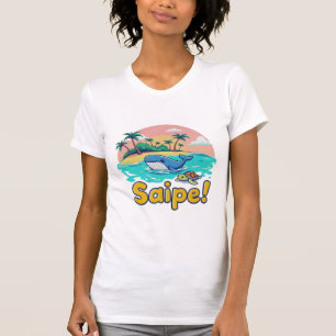 Saipe Tonga Abgelegene Pazifikinsel Wal Schildkröt T-Shirt