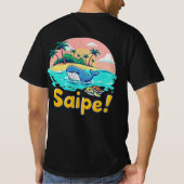 Saipe Tonga Off grid Pacific island whale turtle T-Shirt (Rückseite)