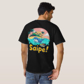 Saipe Tonga Off grid Pacific island whale turtle T-Shirt (Schwarz voll)