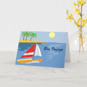 SAISBOOT AUF DER SEELAND-BONNE-VOYAGE-KARTE KARTE (Gelbe Blume)