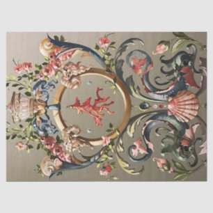 SAISHELLE, KRALLEN, DOLPHINE, ANTIQUE WIRBEL SEIDENPAPIER