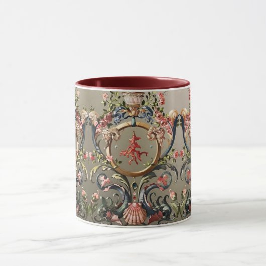 SAISHELLE, KRALLEN, DOLPHINE, ANTIQUE WIRBEL TASSE (Zentrum)