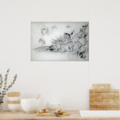 SAISHELLE MIT JUNG MÄDCHEN POSTER (Küche)