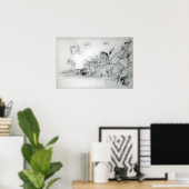 SAISHELLE MIT JUNG MÄDCHEN POSTER (Heimbüro)