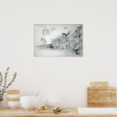 SAISHELLE MIT JUNG MÄDCHEN POSTER (Küche)