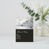 SAISHELLE MIT JUNGE MÄDCHEN - Weißes Perlpapier Visitenkarte (Stehend Vorderseite)