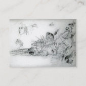 SAISHELLE MIT JUNGE MÄDCHEN - Weißes Perlpapier Visitenkarte (Rückseite)