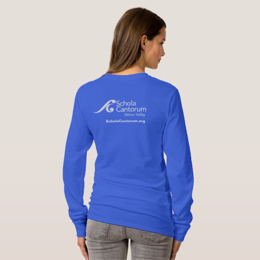 Saison 60 Schola Cantorum Langarm Damen Tee (Schwarz voll)