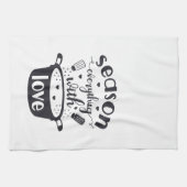 Saison - Alles mit Liebe-Zitat Geschirrtuch (Horizontal)