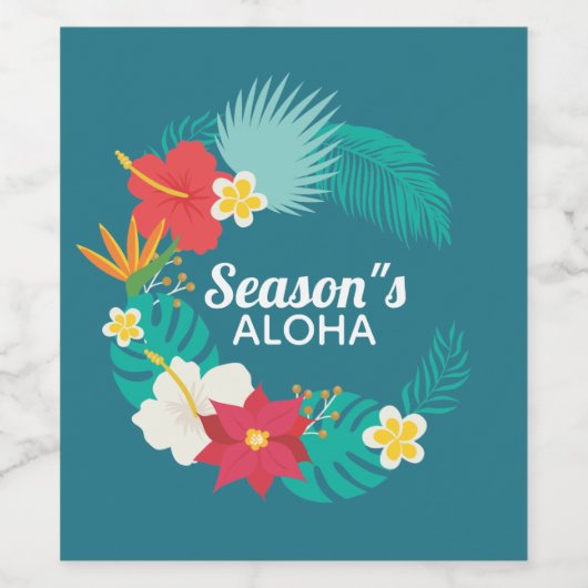 Saison: Aloha Hawaiian Weinetikett (Einzelnes Label)