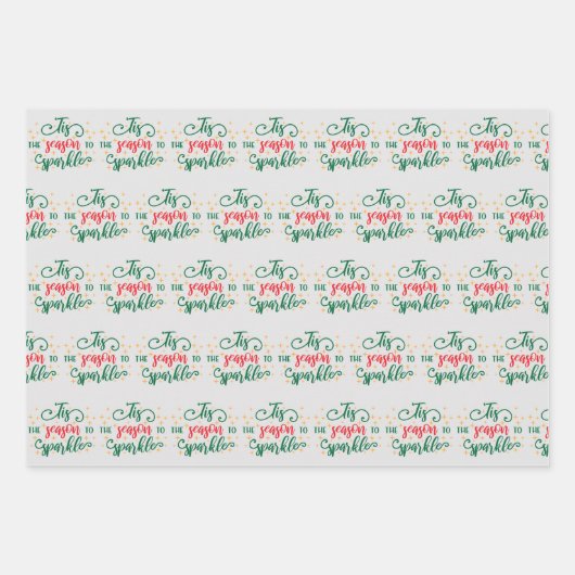 Saison bis Sparkle Geschenkpapier Set (Vorderseite 3)