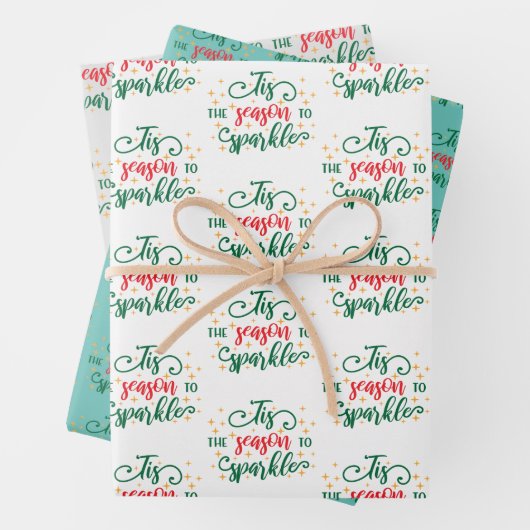 Saison bis Sparkle Geschenkpapier Set (Beispiel)