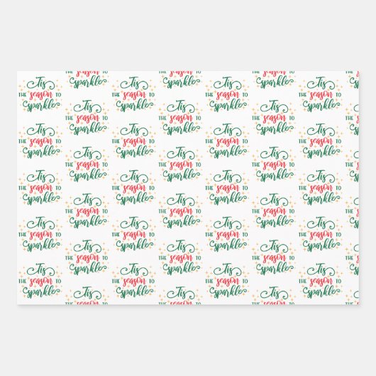 Saison bis Sparkle Geschenkpapier Set (Vorderseite)