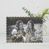 Saison bis Sparkle Glitzer Ferienkarte Einladung (Stehend Vorderseite)