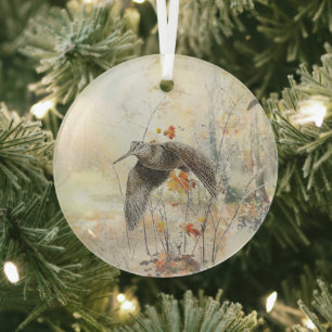 Saison de chasse à la bécasse ornament aus glas