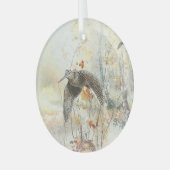 Saison de chasse à la bécasse ornament aus glas (Vorderseite links)