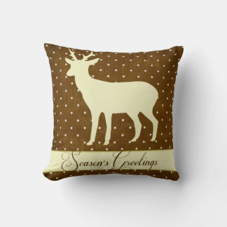 Saison Deer Pillow - Brown Polka Dots d2 Kissen