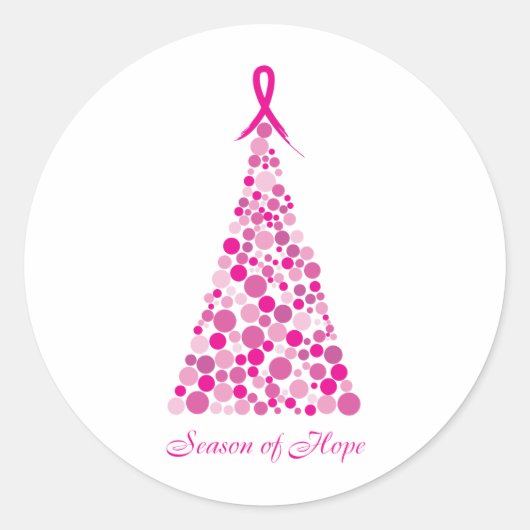 Saison der Hoffnung - Brustkrebs Runder Aufkleber (Vorderseite)