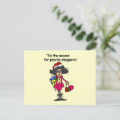 Saison der Psycho-Shopper Postkarte (Stehend Vorderseite)